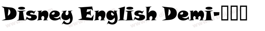 Disney English Demi字体转换